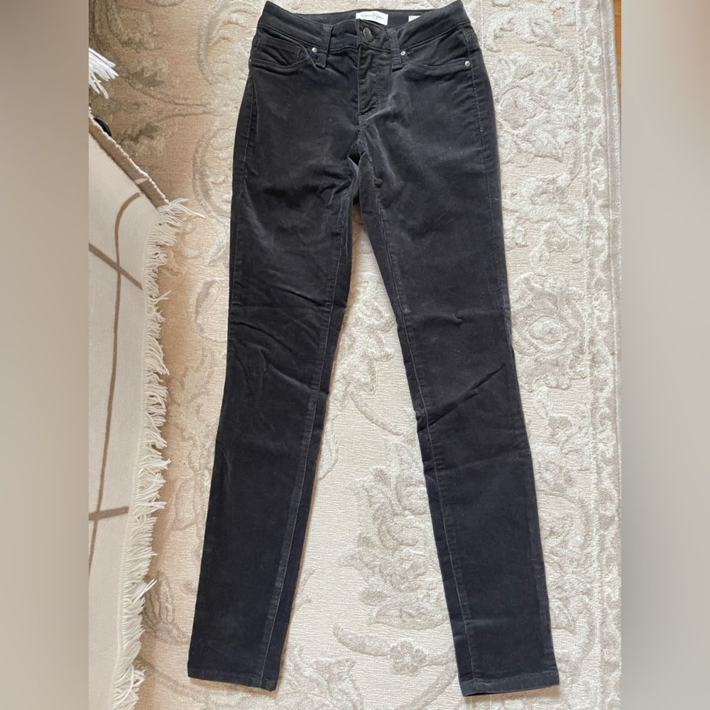 Jessica Simpson Women's Dark Gray velvet Skinny Jeans
